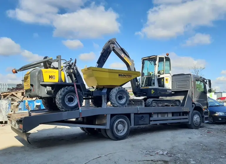 transport maszyny budowlanej